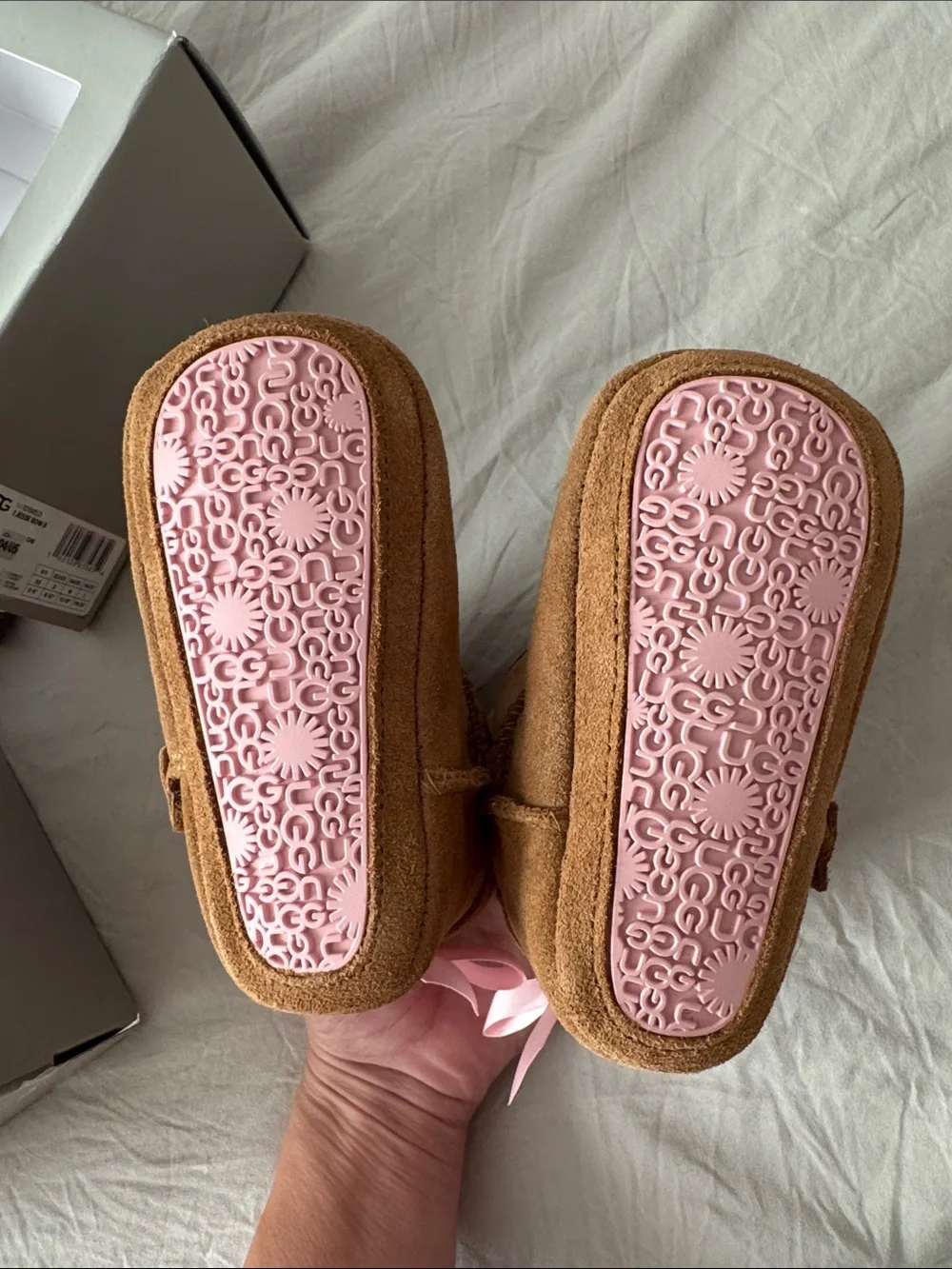 UGG Mini Booties in Chestnut Suede